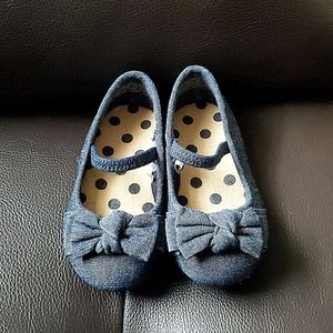 Toddler denim ballet flats
